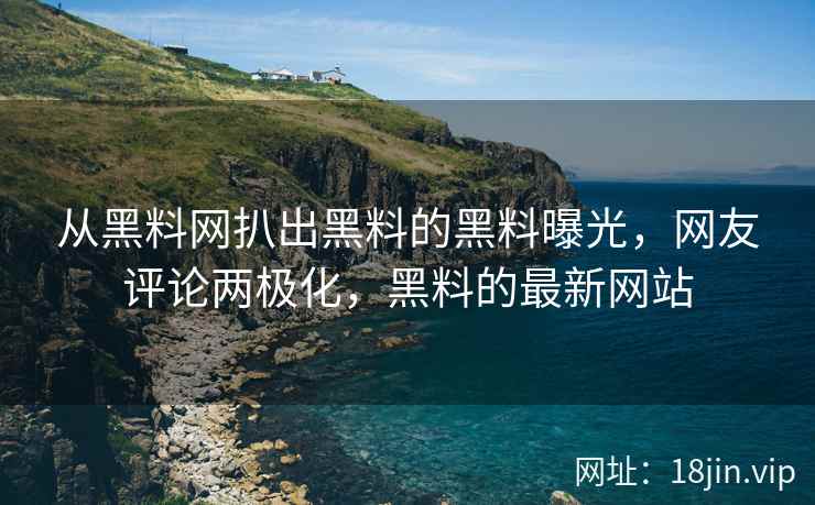 从黑料网扒出黑料的黑料曝光，网友评论两极化，黑料的最新网站